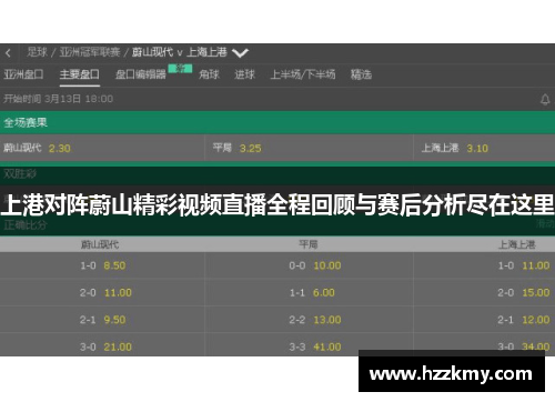 上港对阵蔚山精彩视频直播全程回顾与赛后分析尽在这里